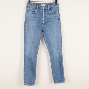 AGOLDE Nico High Rise Slim Button Fly Blue Jeans Womens Sz 26
